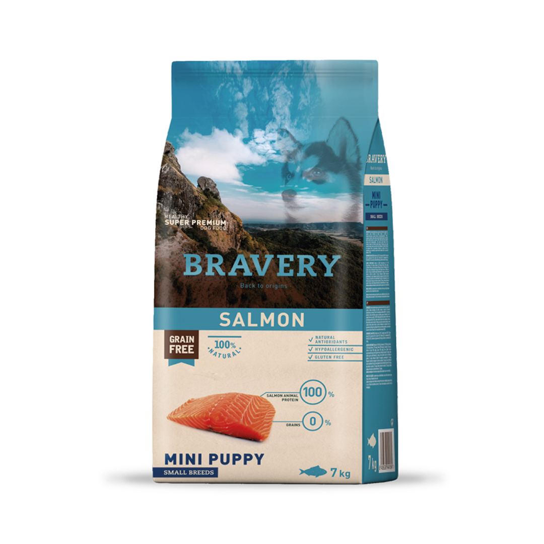 Bravery Salmon Mini Puppy Small Breeds 07 kg - BRSP07
