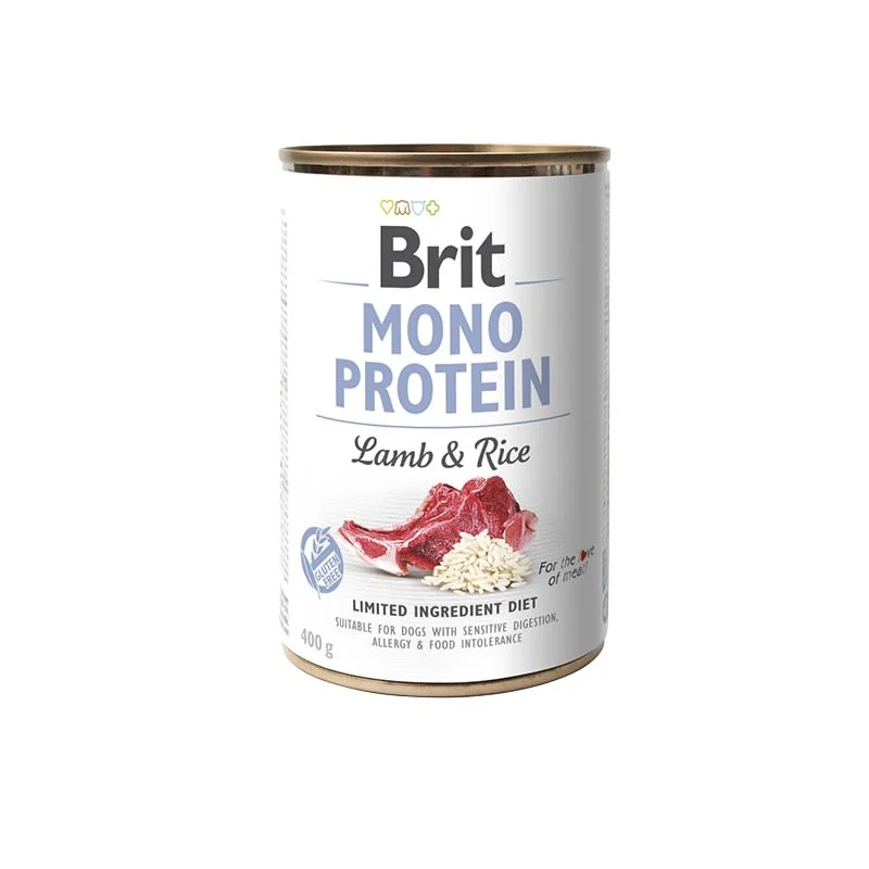 BRIT MONO PROTEIN LAMB & RICE - Cordero y Arroz 400gr