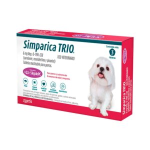 Simparica TRIO 3 mg - Caja x 3 unidades - Perros de 1.3 a 2.5 kg - ST0
