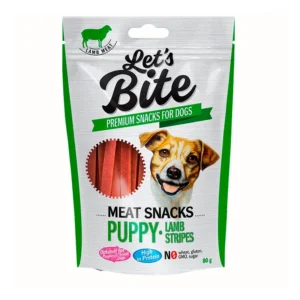 Let's Bite MEAT SNACKS PUPPY LAMB STRIPES 80 gr