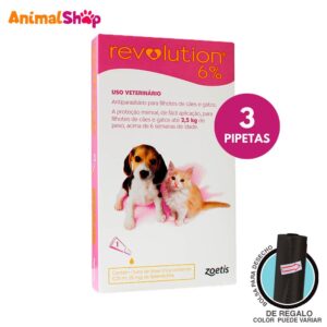 Antiparasitario Revolution 6 X 3U Perros Y Gatos Hasta 2.5Kg